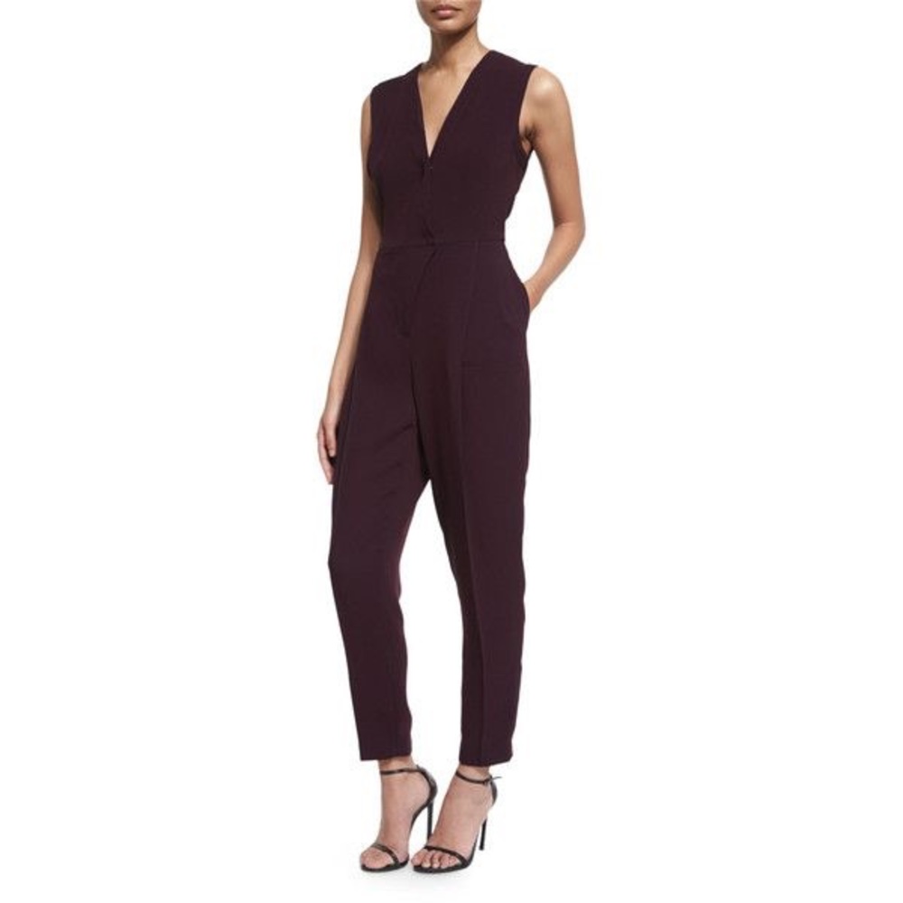 NWT Yigal Azrouël Sleeveless Jumpsuit V-Neck
